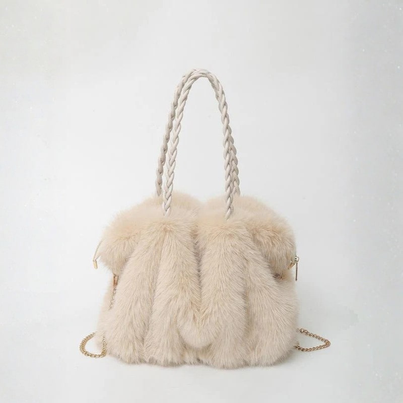 Ornella Women’s Shoulder Tote Bag –  Lightweight Plush Velvet