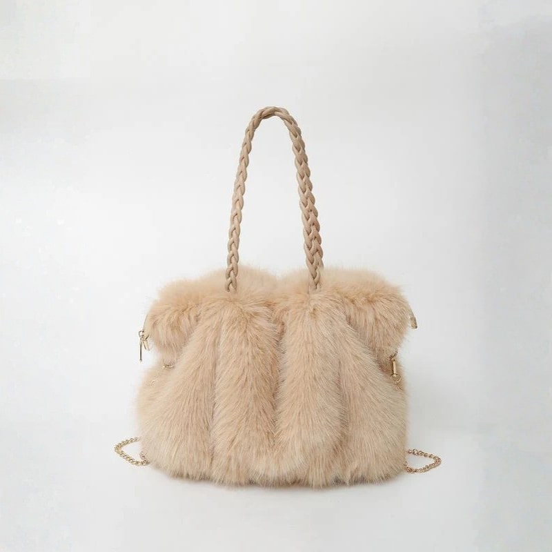 Ornella Women’s Shoulder Tote Bag –  Lightweight Plush Velvet