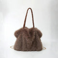 Ornella Women’s Shoulder Tote Bag –  Lightweight Plush Velvet