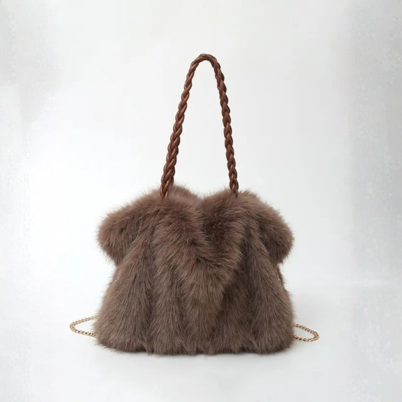 Ornella Women’s Shoulder Tote Bag –  Lightweight Plush Velvet