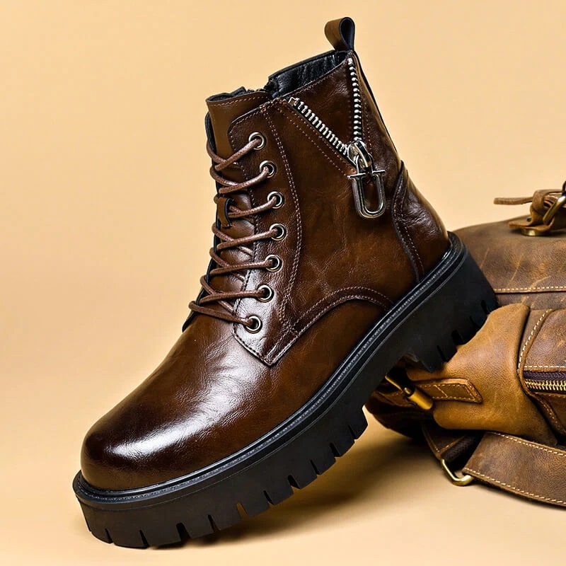 Windsor Men’s Leather Boots – Handcrafted Polished Leather Ankle Boots