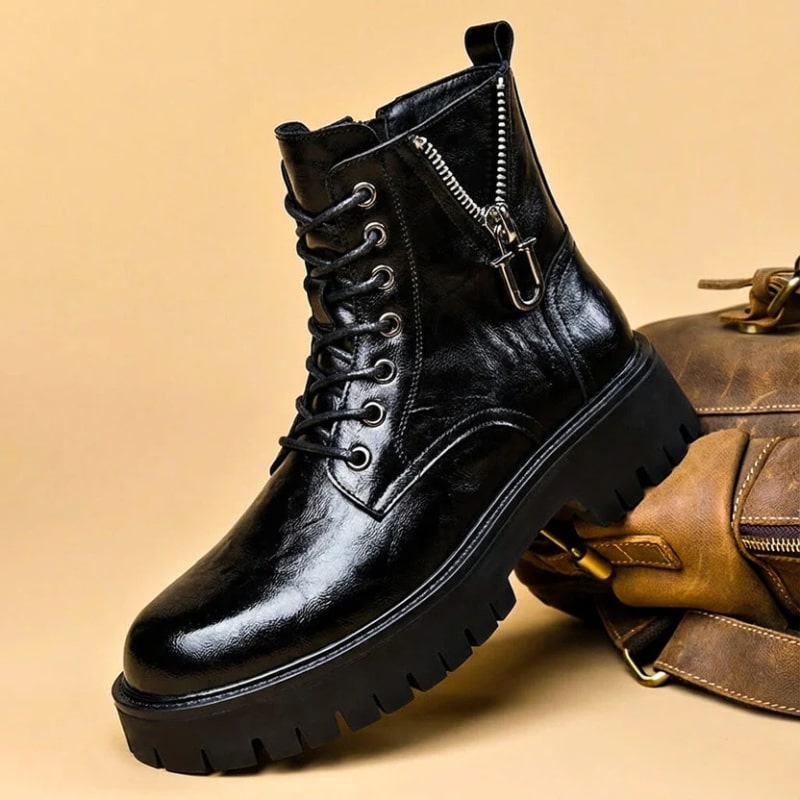Windsor Men’s Leather Boots – Handcrafted Polished Leather Ankle Boots