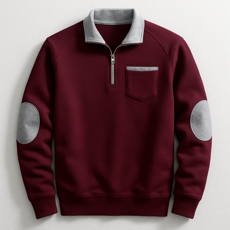 Milano Men’s Quarter-Zip Pullover – Midweight Cotton Knit Sweater