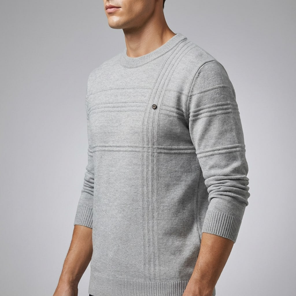 Bradford Men’s Cotton Sweater – Midweight Crew Neck Jumper