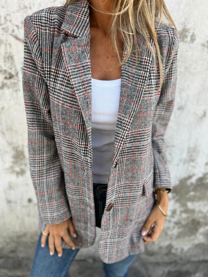 Valeria Women's Blazer – Structured Lapel Jacket