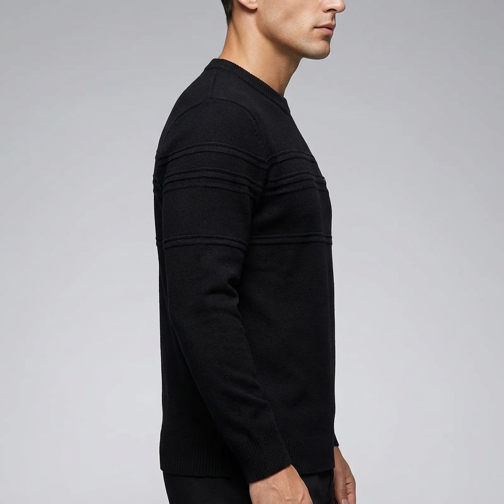 Bradford Men’s Cotton Sweater – Midweight Crew Neck Jumper