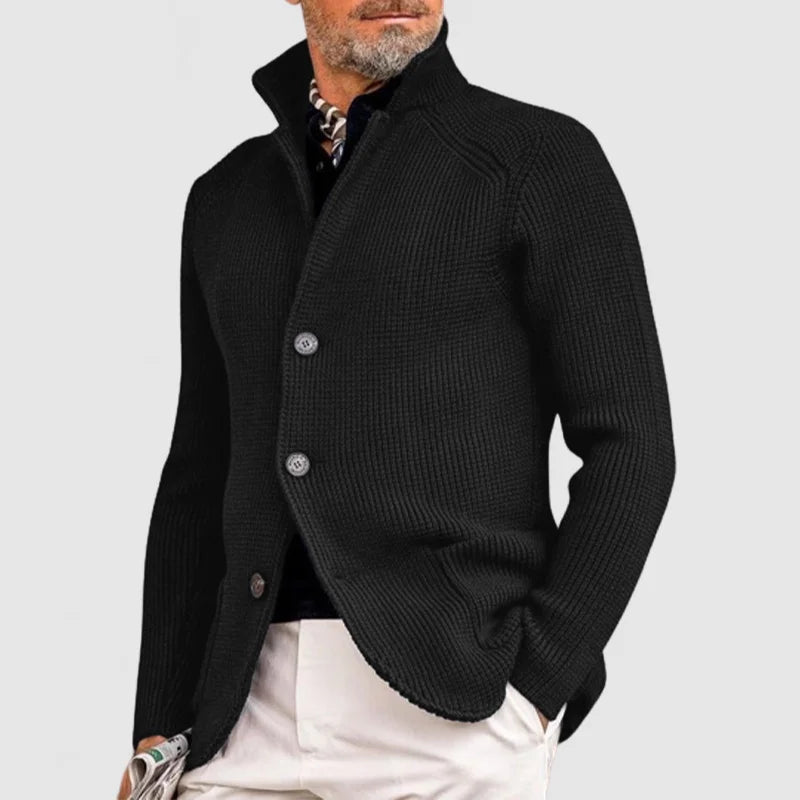 Nolan Men’s Cardigan Sweater – Textured Knit with Relaxed Fit