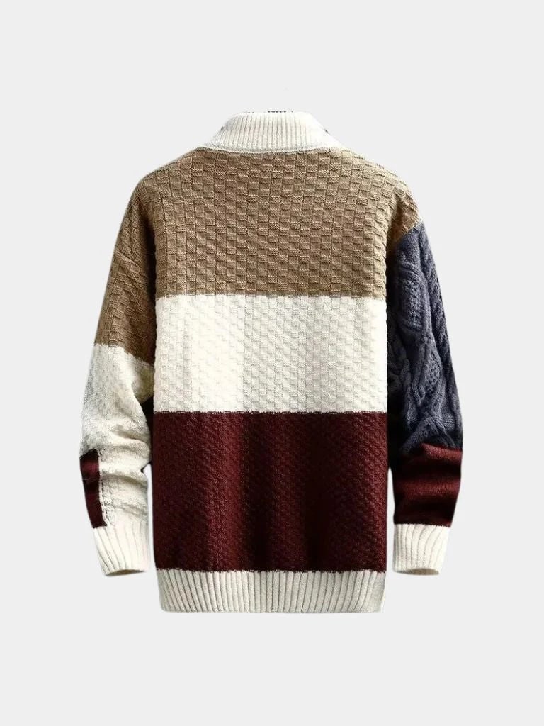 Thomasso Men’s Knit Sweater – Artisan Pattern Pullover