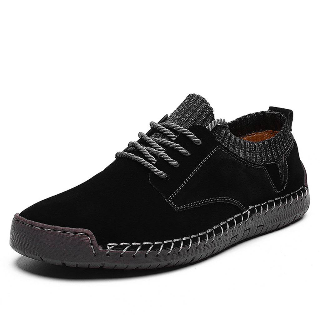 Hudson Men’s Suede Sneakers – Handmade Casual Shoes with Rope Laces