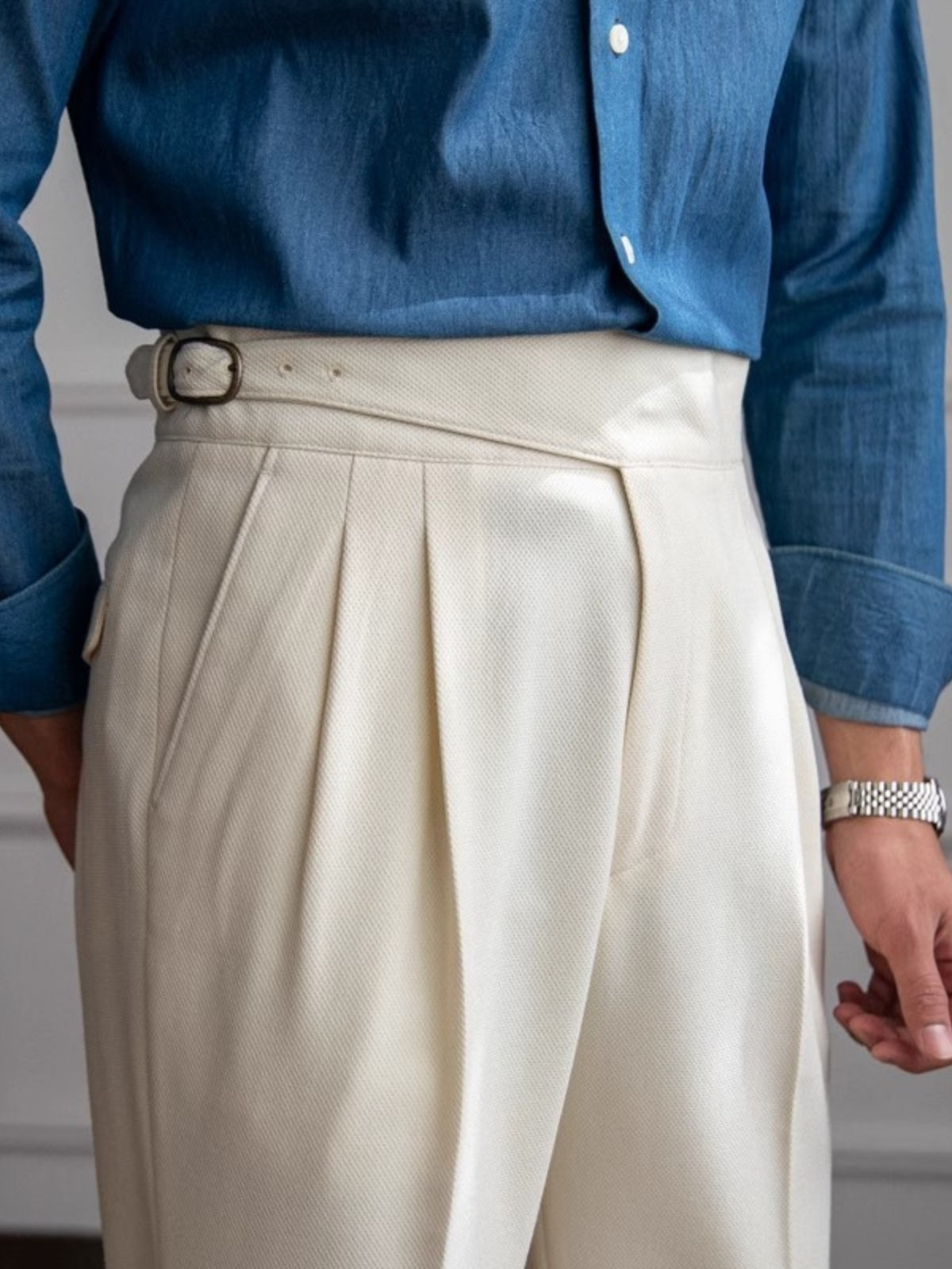 Boston Slim Fit Trousers – Elegant Polyester Blend for Effortless Style 1
