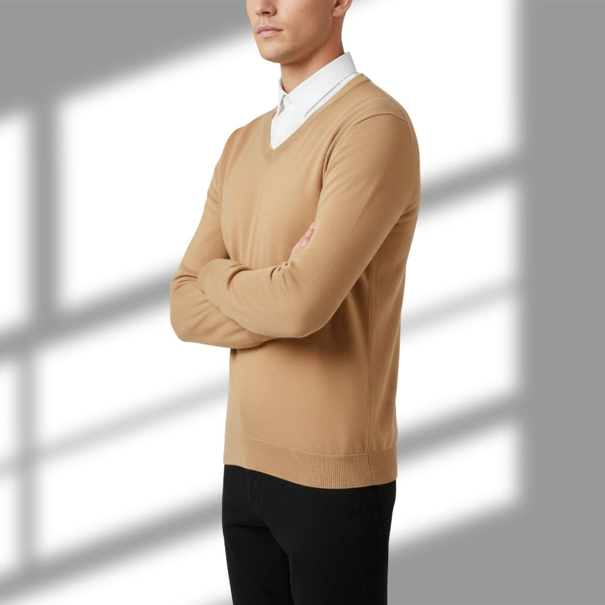 Victoriano Men’s Knit Sweater – Lightweight V-Neck Pullover
