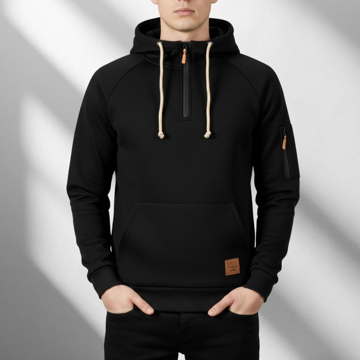 Hendrix Men's Zip-Up Hoodie – Heavyweight Cotton Blend Pullover