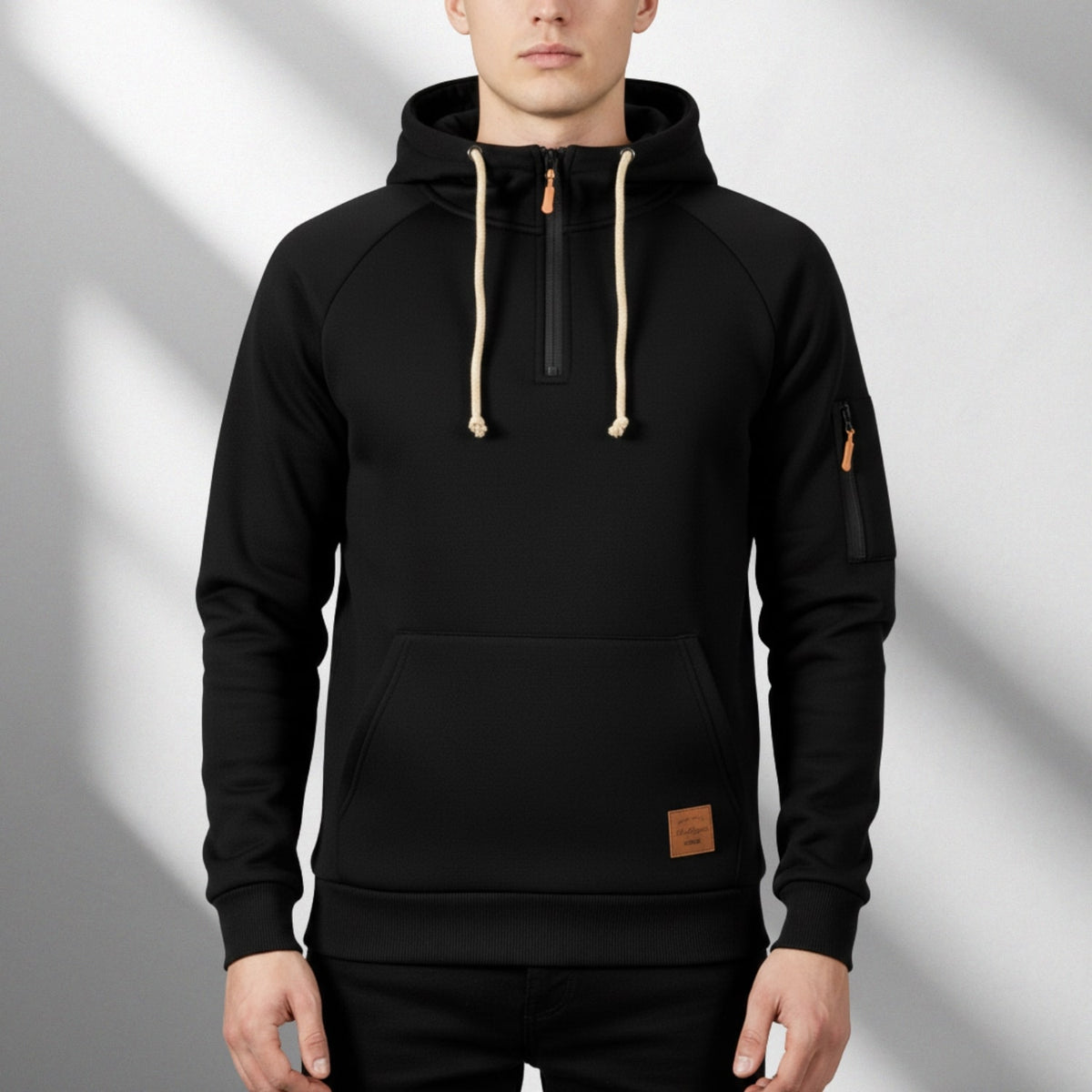 Hendrix Men's Zip-Up Hoodie – Heavyweight Cotton Blend Pullover
