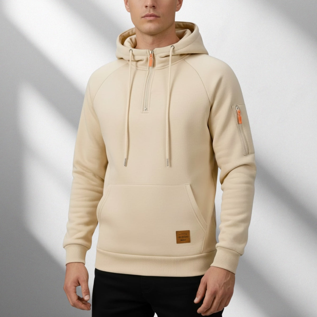 Hendrix Men's Zip-Up Hoodie – Heavyweight Cotton Blend Pullover