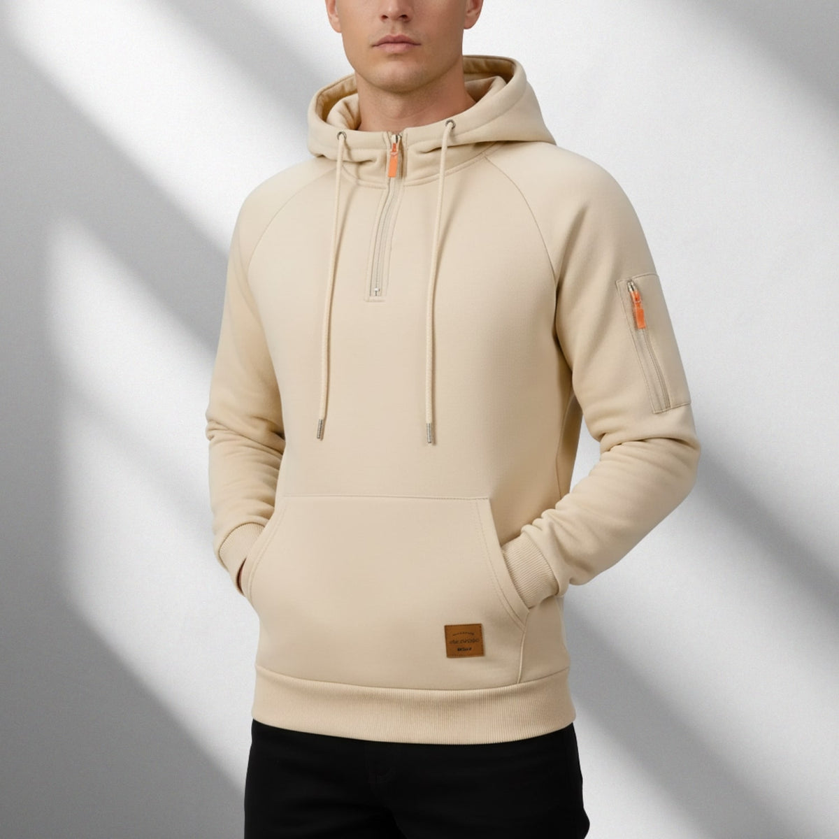 Hendrix Men's Zip-Up Hoodie – Heavyweight Cotton Blend Pullover
