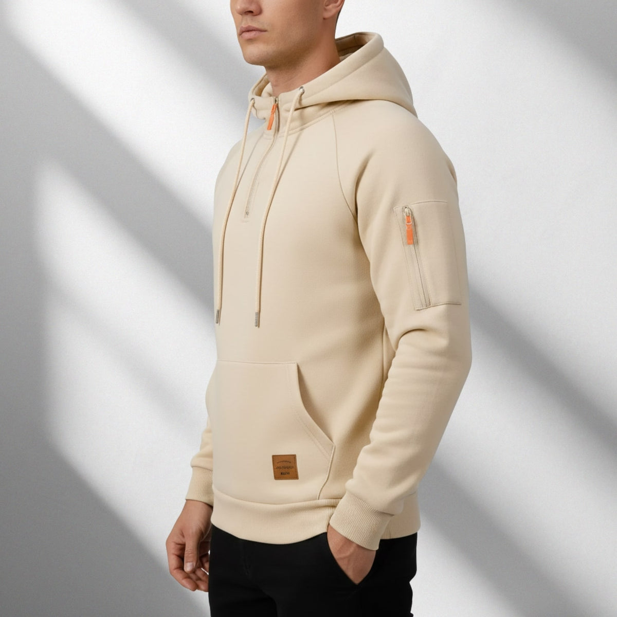 Hendrix Men's Zip-Up Hoodie – Heavyweight Cotton Blend Pullover