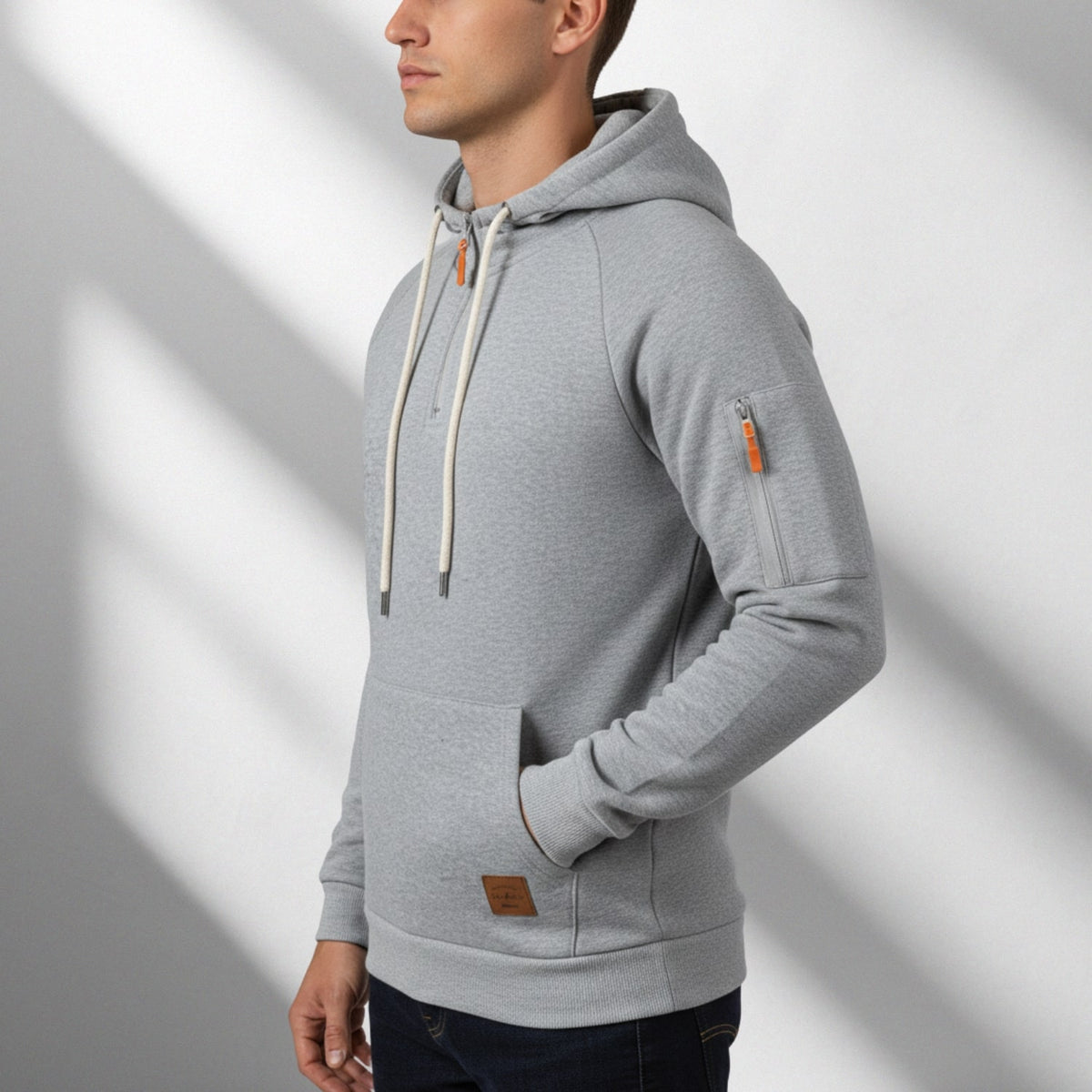 Hendrix Men's Zip-Up Hoodie – Heavyweight Cotton Blend Pullover