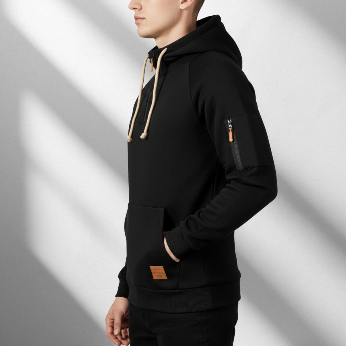 Hendrix Men's Zip-Up Hoodie – Heavyweight Cotton Blend Pullover