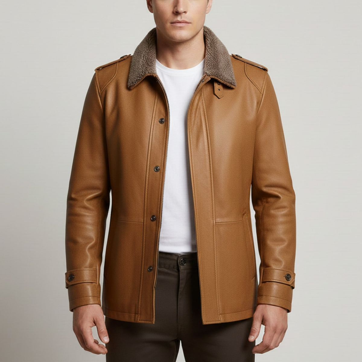 Trenton Men’s Suede Jacket – Vintage Suede Overcoat