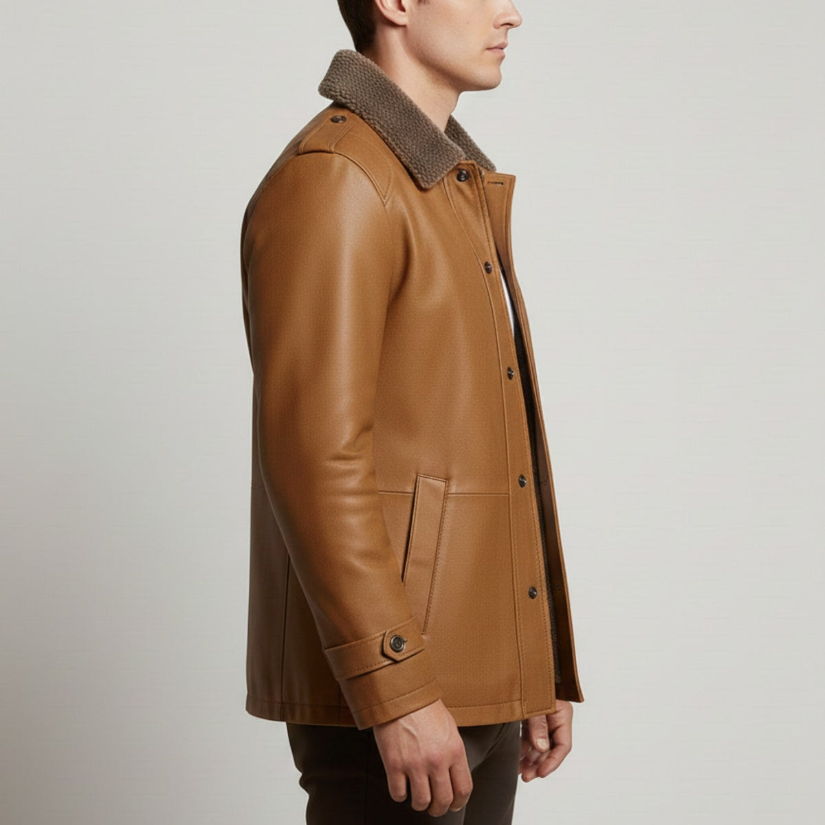 Trenton Men’s Suede Jacket – Vintage Suede Overcoat
