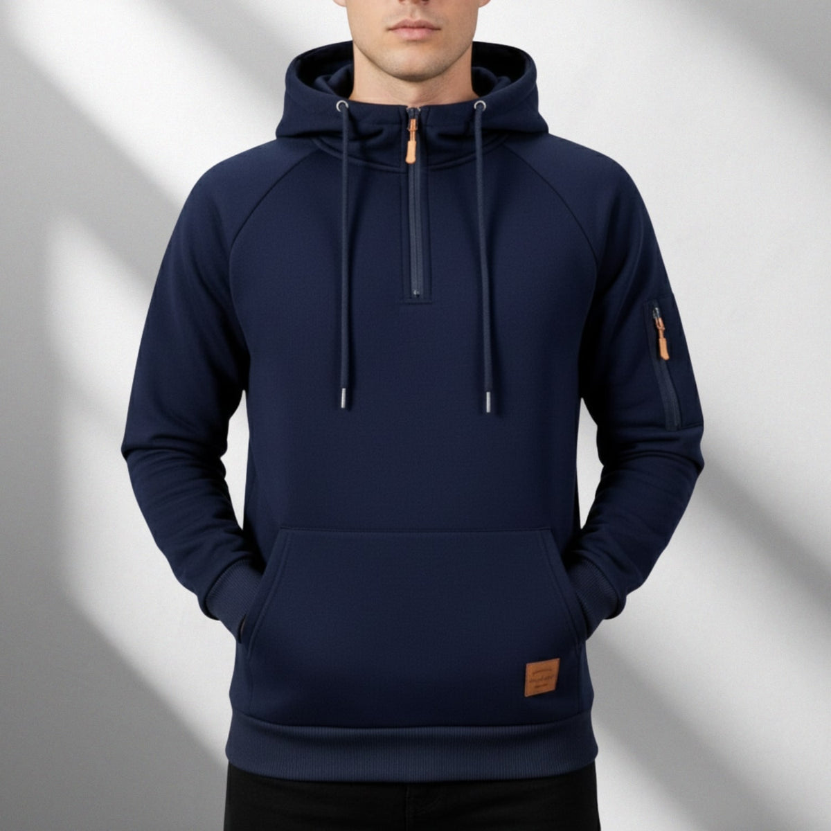 Hendrix Men's Zip-Up Hoodie – Heavyweight Cotton Blend Pullover