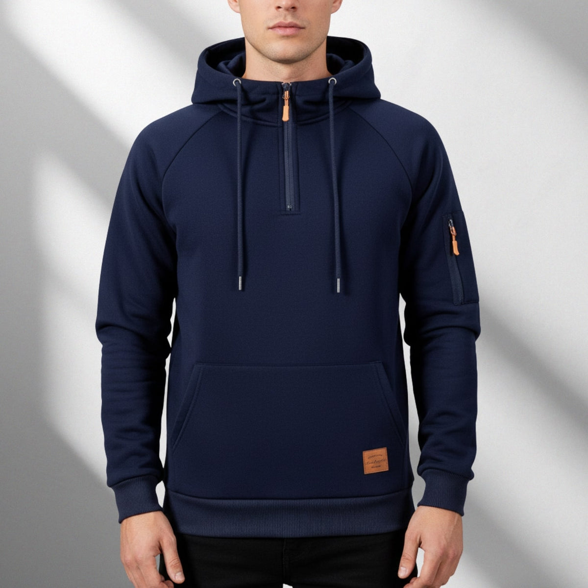 Hendrix Men's Zip-Up Hoodie – Heavyweight Cotton Blend Pullover