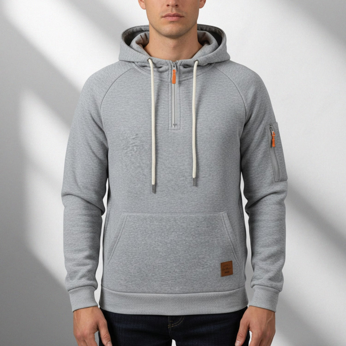 Hendrix Men's Zip-Up Hoodie – Heavyweight Cotton Blend Pullover