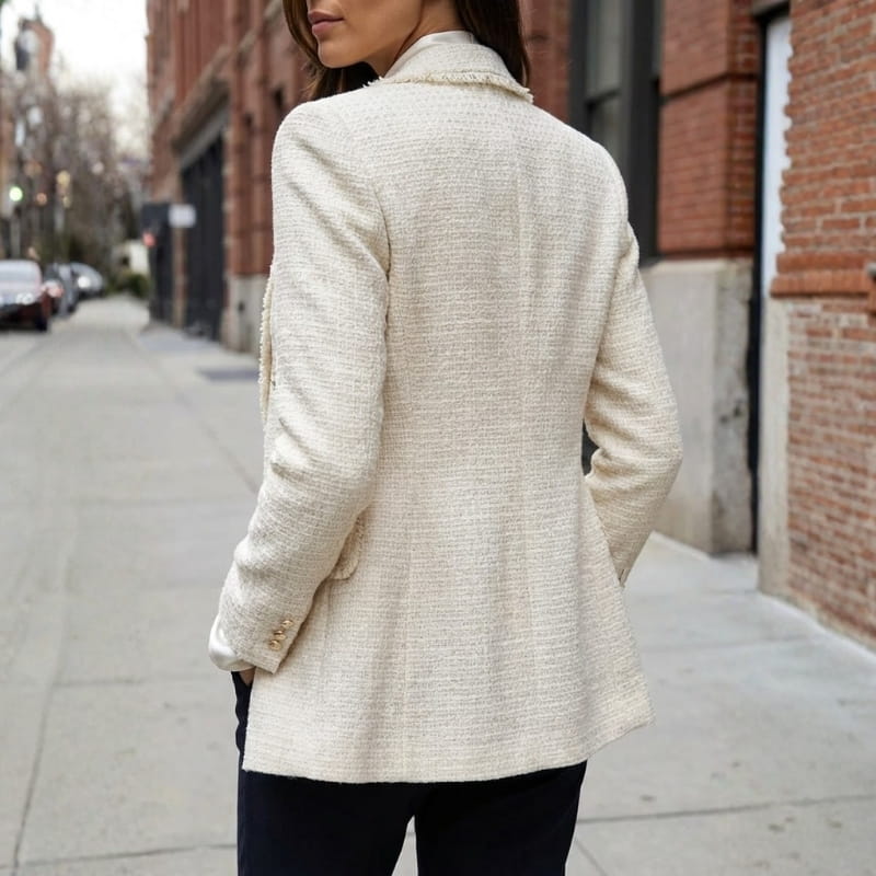 Avery Women’s Blazer – Wool Blend Boucle Couture