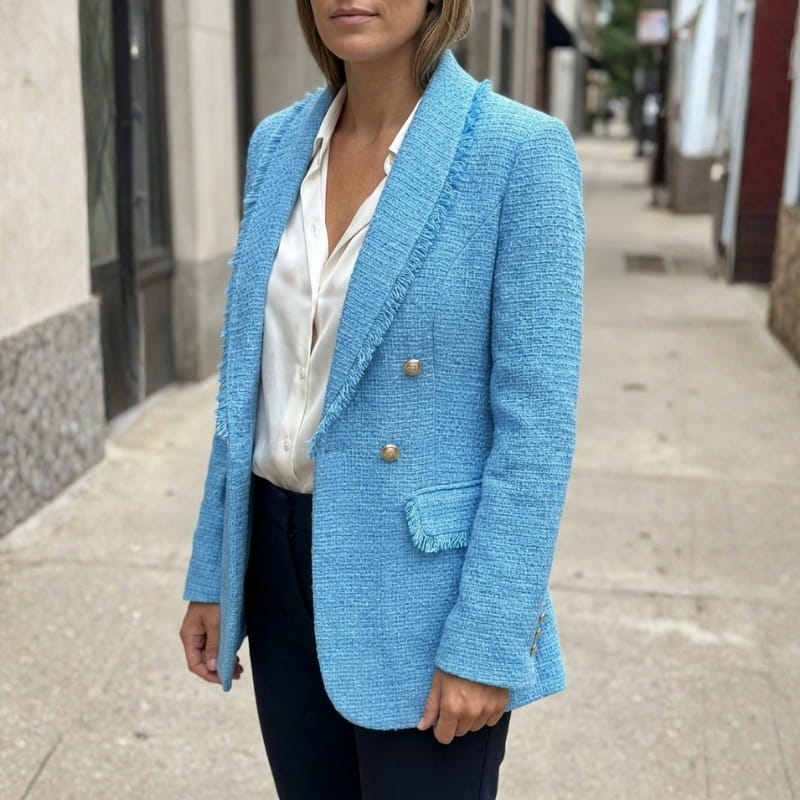 Avery Women’s Blazer – Wool Blend Boucle Couture