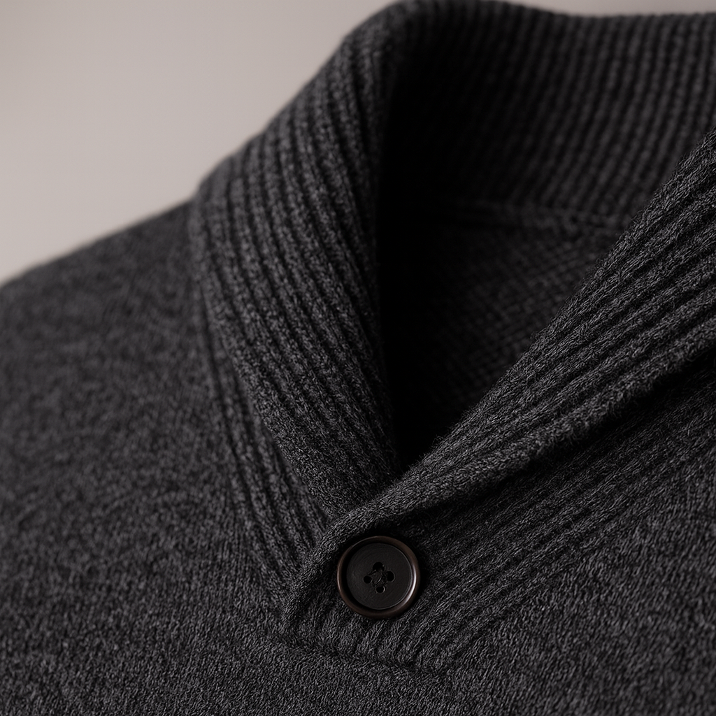 Diego Men’s Merino Wool Sweater – Soft Knit with Shawl Collar