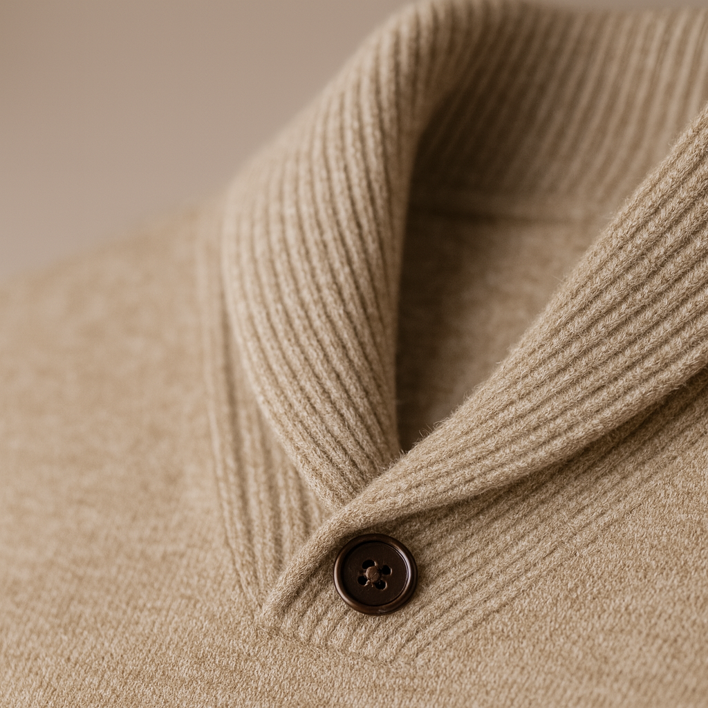 Diego Men’s Merino Wool Sweater – Soft Knit with Shawl Collar