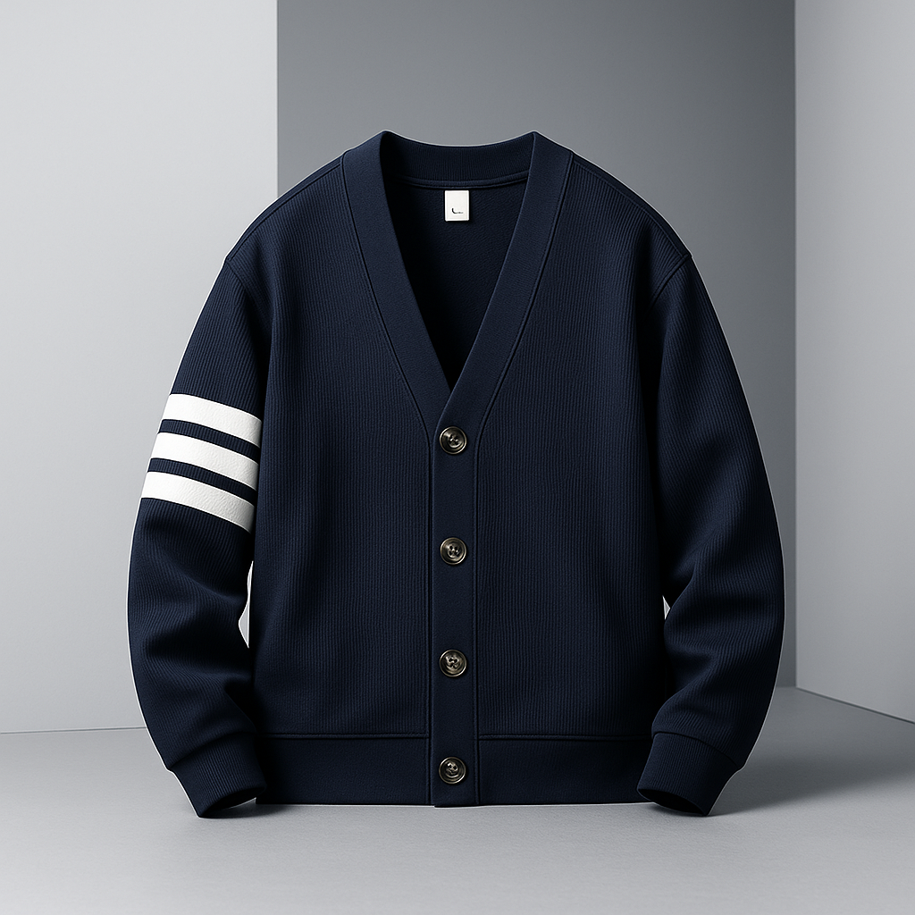 Tobias Men’s Cardigan – Lightweight Nylon Button-Up Cardigan