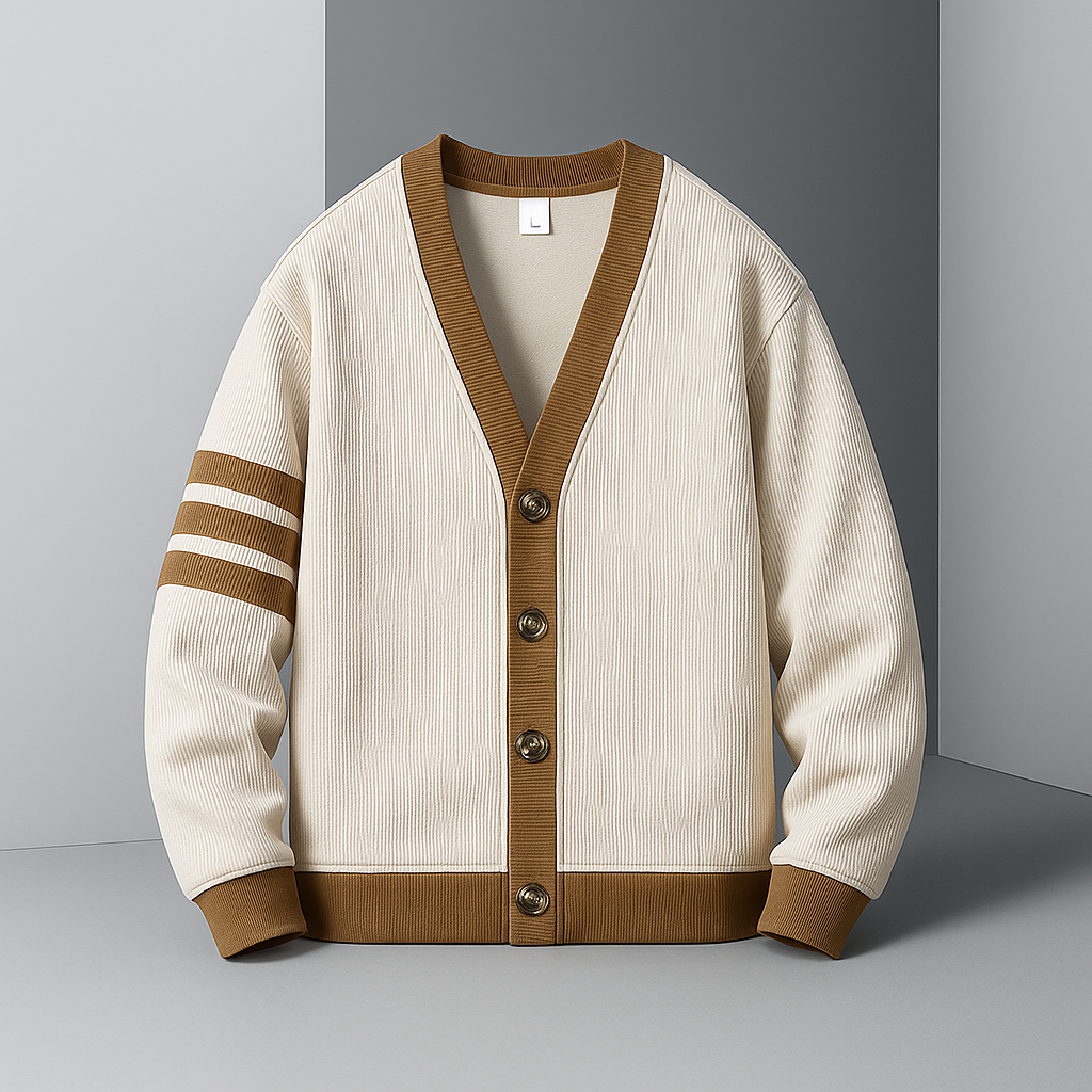 Tobias Men’s Cardigan – Lightweight Nylon Button-Up Cardigan