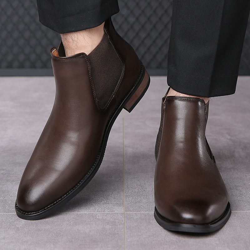 Paxton Men’s Leather Chelsea Boots – Cushioned Comfort & Classic Style