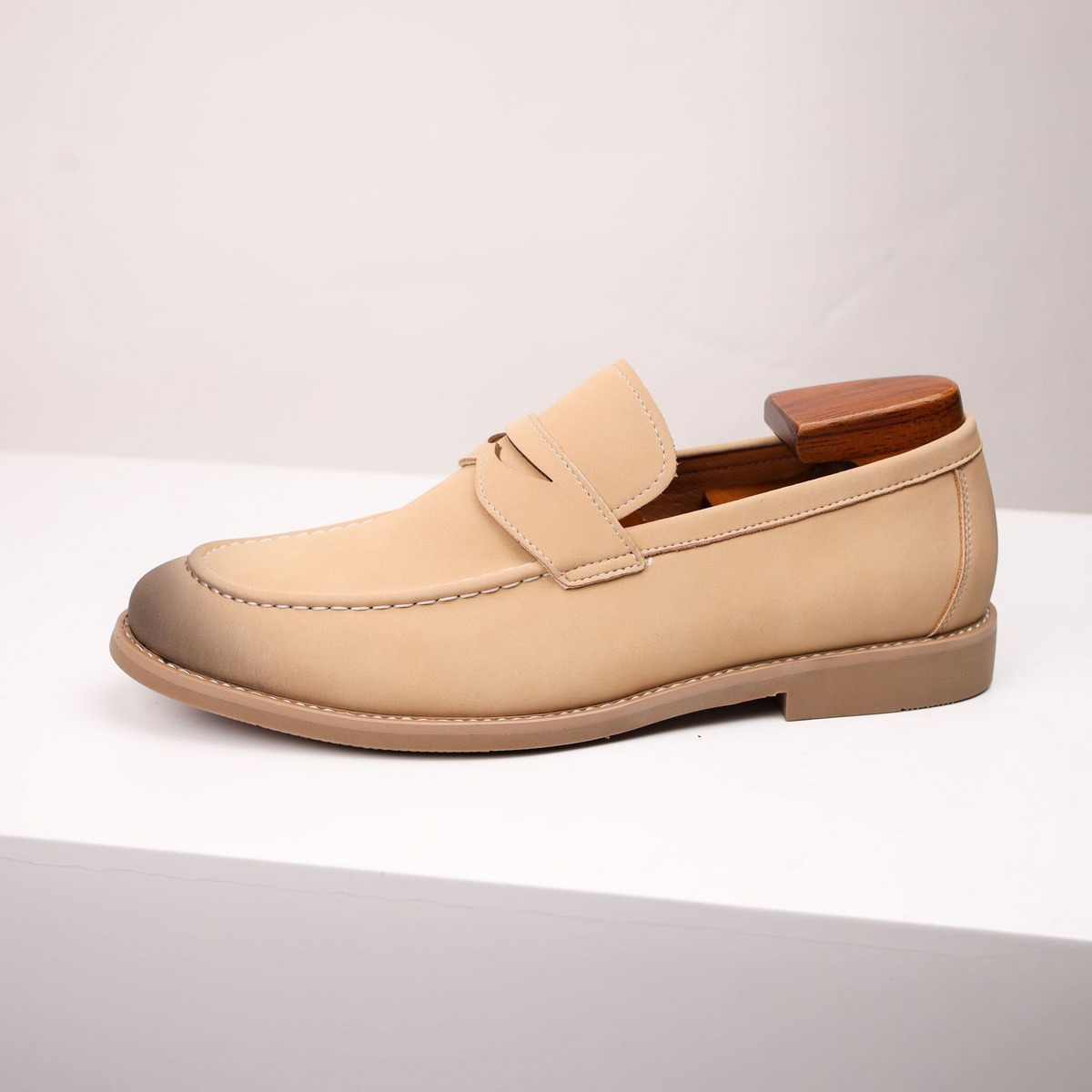 Grayson Men’s Leather Loafers – Classic Slip-On Dress Shoes with Cushioned Insole