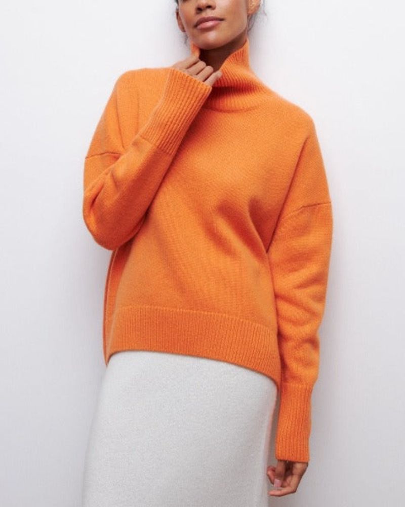 Ivy Women’s Turtleneck Sweater – Relaxed Fit Pullover for Cozy Layering