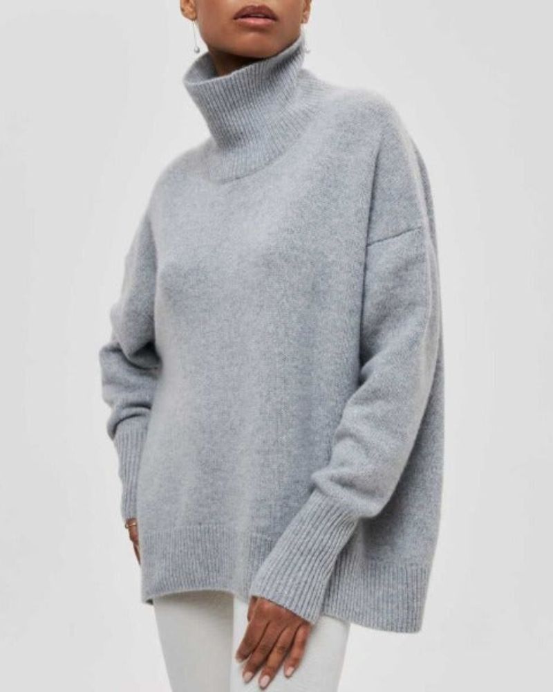 Ivy Women’s Turtleneck Sweater – Relaxed Fit Pullover for Cozy Layering
