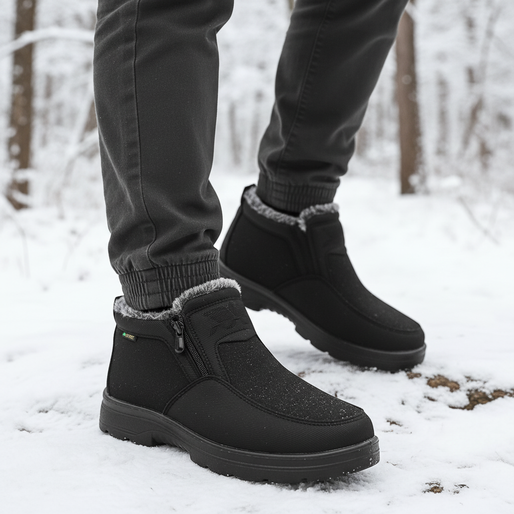 Fleece-Lined Snow Boots – Side Zip & Slip-Resistant Sole | George