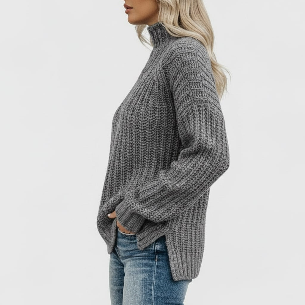 Theresa Women’s Cable Knit Sweater – Classic Textured Knit Pullover