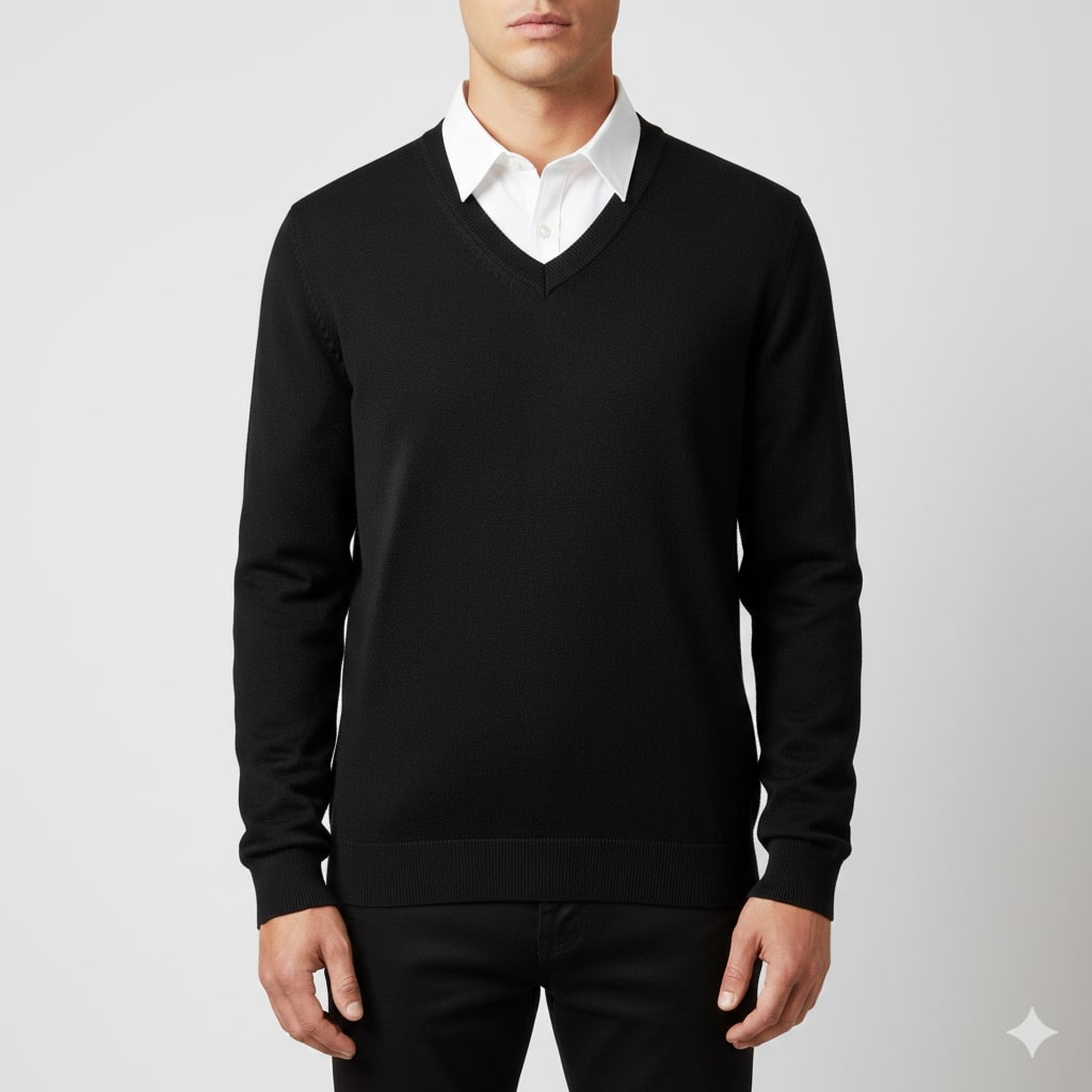 Victoriano Men’s Knit Sweater – Lightweight V-Neck Pullover