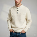 Julian Men’s Cable Knit Pullover – Soft O-Neck Sweater