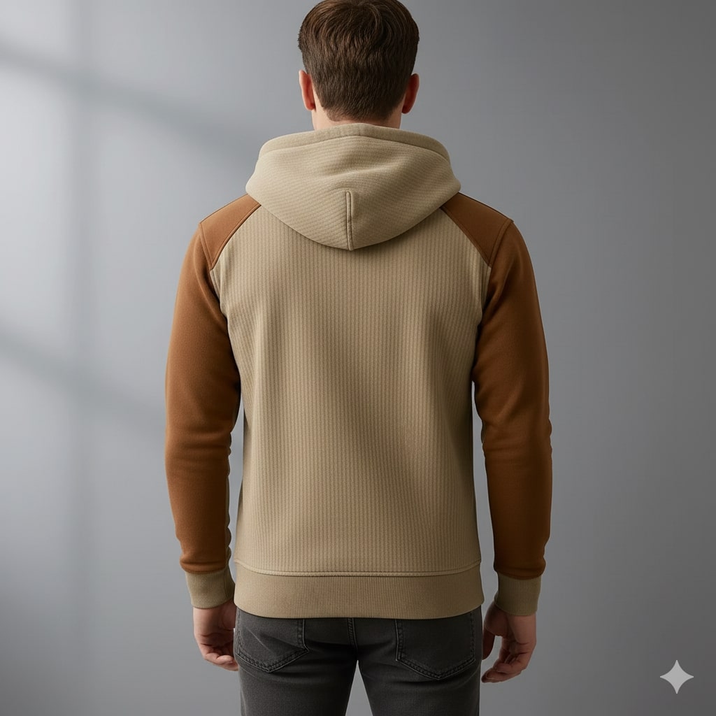 Colton Men’s Quarter-Zip Hoodie – Corduroy Cotton Blend Sweatshirt