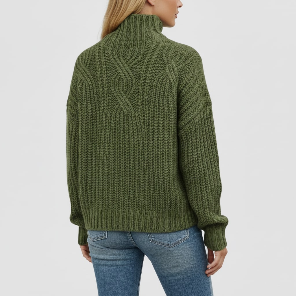 Theresa Women’s Cable Knit Sweater – Classic Textured Knit Pullover