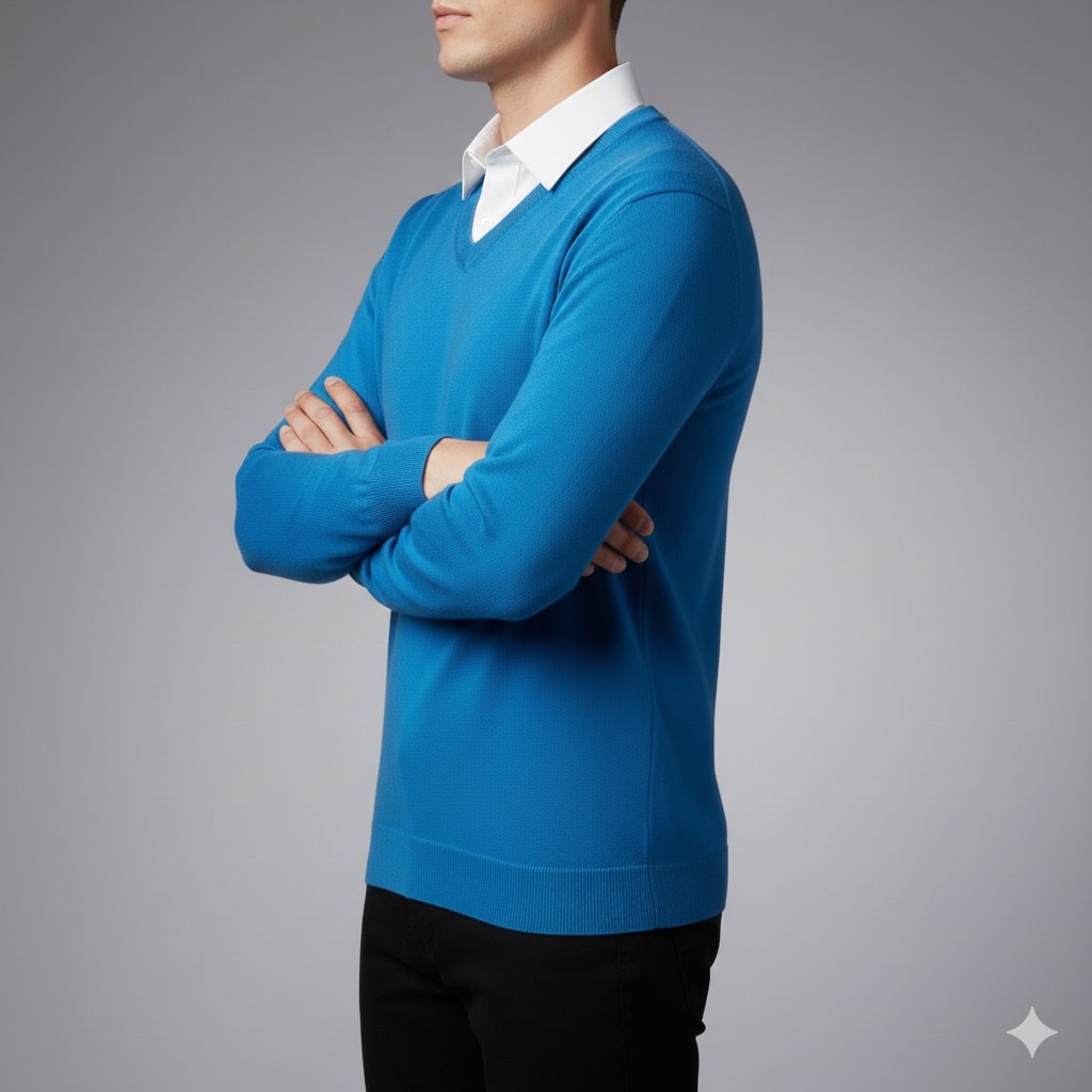 Victoriano Men’s Knit Sweater – Lightweight V-Neck Pullover