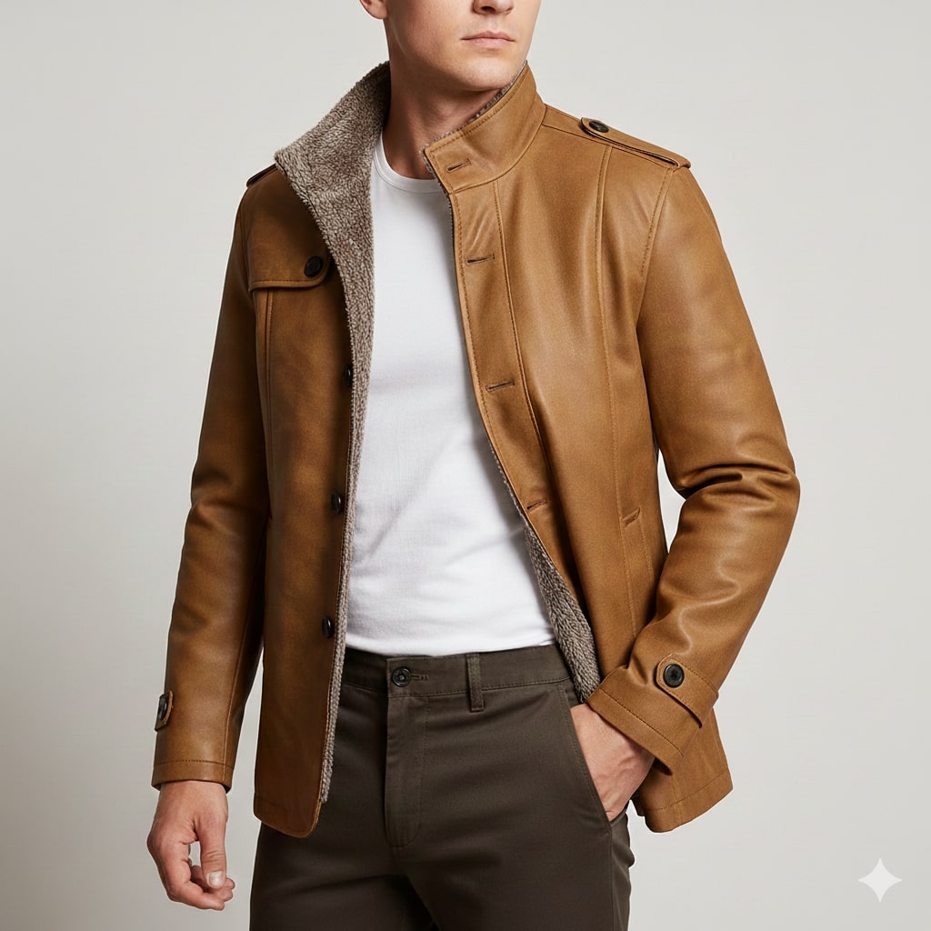 Trenton Men’s Suede Jacket – Vintage Suede Overcoat
