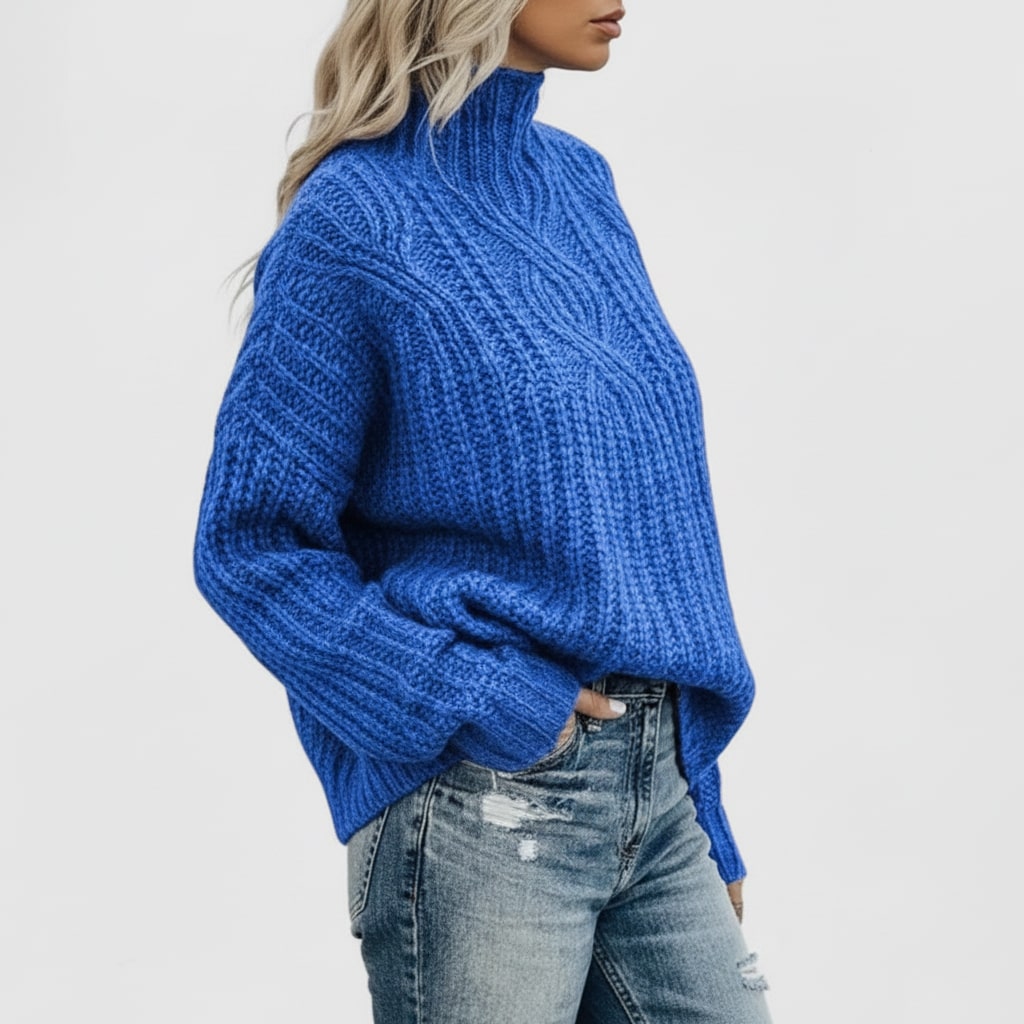 Theresa Women’s Cable Knit Sweater – Classic Textured Knit Pullover