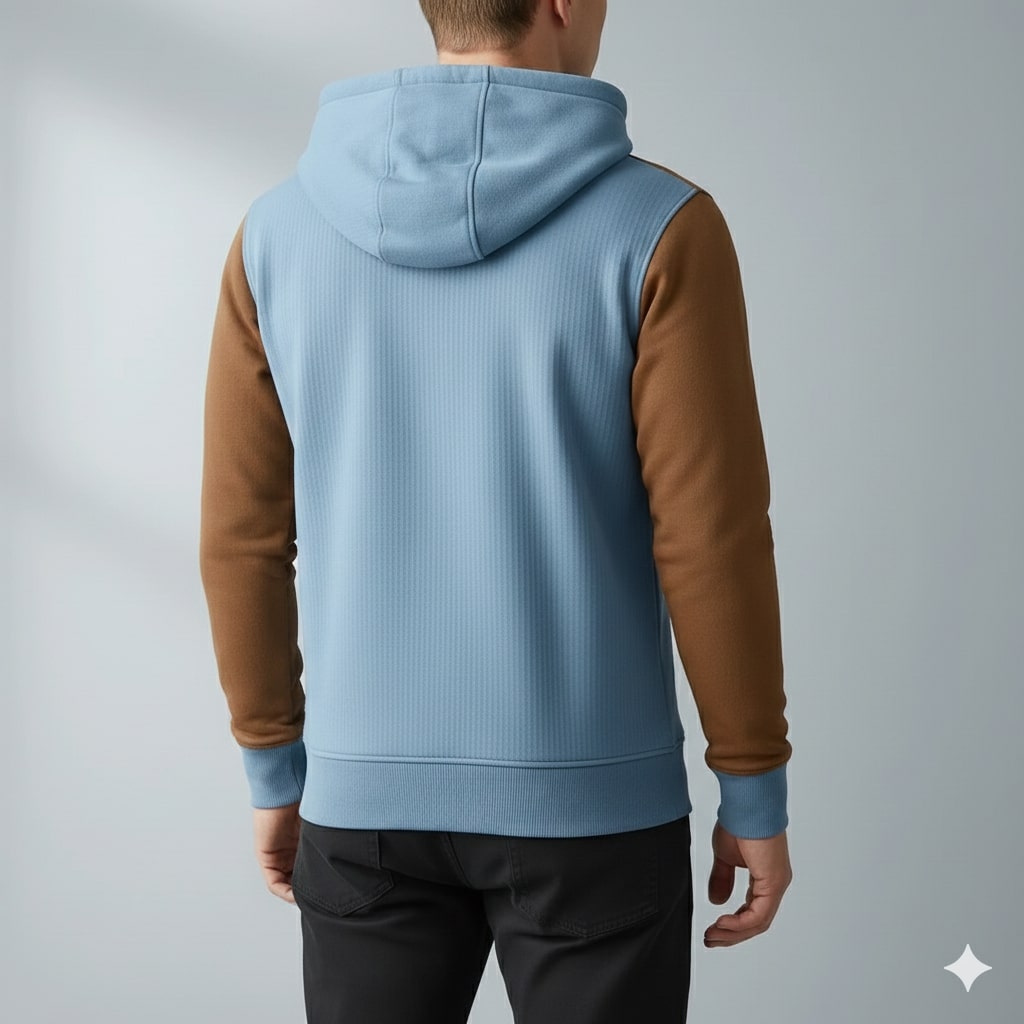 Colton Men’s Quarter-Zip Hoodie – Corduroy Cotton Blend Sweatshirt