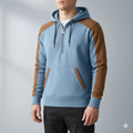 Colton Men’s Quarter-Zip Hoodie – Corduroy Cotton Blend Sweatshirt