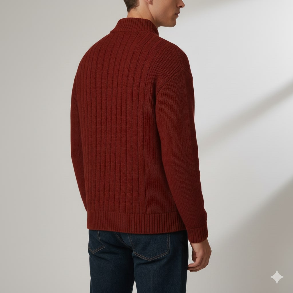 Julian Men’s Cable Knit Pullover – Soft O-Neck Sweater