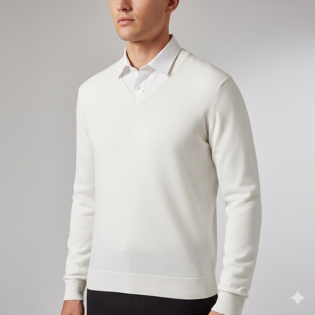 Victoriano Men’s Knit Sweater – Lightweight V-Neck Pullover